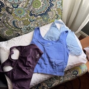 Blue and Purple Crop Tops